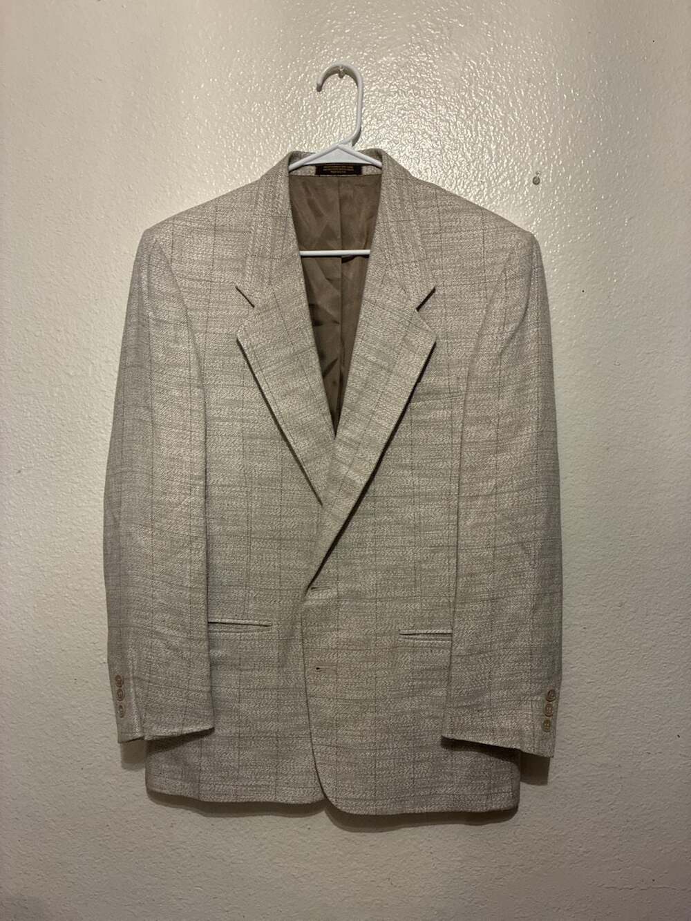 Milano Vintage Expressly for Bullock's Men's Plaid Two-Button Blazer Sport Coat